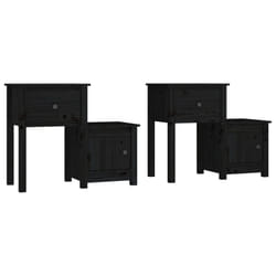 VidaXL 814548 Table de nuit et table de chevet Noir