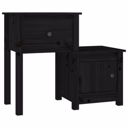 VidaXL 814548 Table de nuit et table de chevet Noir