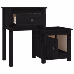 VidaXL 814548 Table de nuit et table de chevet Noir - Vue supplémentaire 4