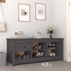 Avec cette armoire à chaussures en bois délicate et robuste, vous pouvez ranger efficacement vos chaussures et ajouter une dé ...