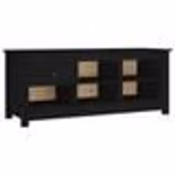 vidaXL Armoire à chaussures Noir 110x38x45,5 cm Bois de pin massif