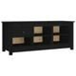 vidaXL Armoire à chaussures Noir 110x38x45,5 cm Bois de pin massif