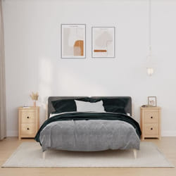 vidaXL Tables de chevet 2 pcs 40x35x61,5 cm Bois de pin massif