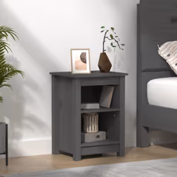 VidaXL 820960 Table de nuit et table de chevet Gris