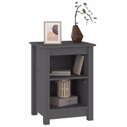 VidaXL 820960 Table de nuit et table de chevet Gris - Vue supplémentaire 5