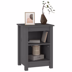 VidaXL 820961 Table de nuit et table de chevet Gris - Vue supplémentaire 5