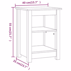VidaXL 820961 Table de nuit et table de chevet Gris - Vue supplémentaire 6