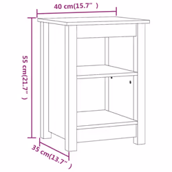 VidaXL 820962 Table de nuit et table de chevet Marron - Vue supplémentaire 6