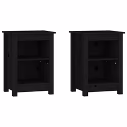 VidaXL 820965, Noir, Bois de pin, 400 mm, 350 mm, 550 mm, 2 pièce(s)