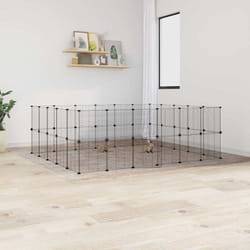 Vidaxl - Cage animaux de compagnie à 44 panneaux et porte Noir 35x35 cm