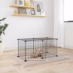 Cette cage pour animaux de compagnie offre un espace clos spacieux et sûr pour que vos adorables animaux de compagnie puissen ...