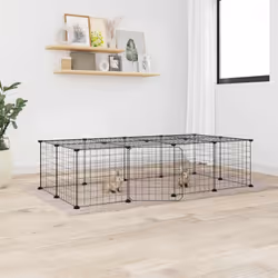 Cette cage pour animaux de compagnie offre un espace clos spacieux et sûr pour que vos adorables animaux de compagnie puissen ...