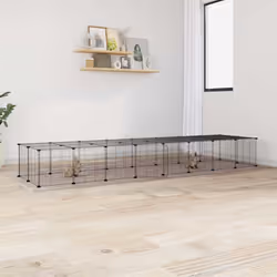 Cette cage pour animaux de compagnie offre un espace clos spacieux et sûr pour que vos adorables animaux de compagnie puissen ...