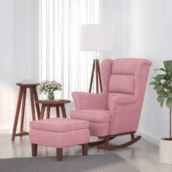 VIDAXL Chaise à bascule - Rose velours