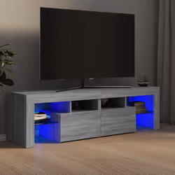 Avec un design à la fois tendance et pratique, ce meuble TV avec éclairage LED deviendra certainement un point central de vot ...
