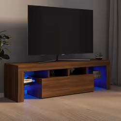 Avec un design à la fois tendance et pratique, ce meuble TV avec éclairage LED deviendra certainement un point central de vot ...