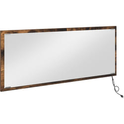 Miroir de salle de bain led Chêne fumé 90x8,5x37 cm Bois d'ingénierie Vidaxl