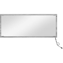 Miroir de Salle de Bain avec Lumière LED Gris Sonoma 90x8,5x37 cm vidaXL