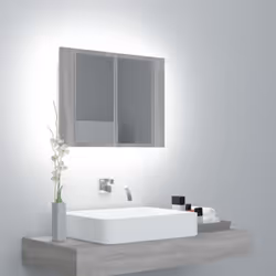 Gardez vos articles de maquillage essentiels organisés et soignés avec cette armoire à miroir à LED ! Matériau durable : le b ...