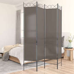 vidaXL Cloison de séparation 4 panneaux Anthracite 160x200 cm Tissu