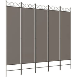 Vidaxl - Cloison de séparation 5 panneaux Anthracite 200x200 cm Tissu