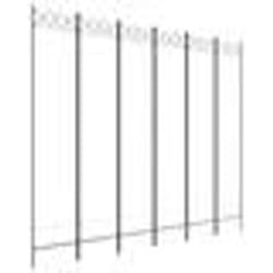vidaXL Cloison de séparation 6 panneaux Blanc 240x200 cm Tissu