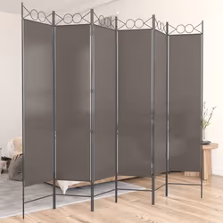 vidaXL Cloison de séparation 6 panneaux Anthracite 240x200 cm Tissu