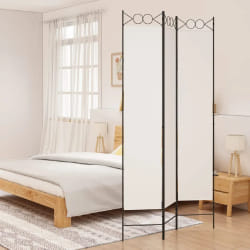 vidaXL Cloison Séparation 3 Panneaux Blanc 120x220 cm
