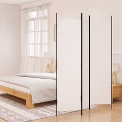 vidaXL Cloison de séparation 3 panneaux Blanc 150x200 cm Tissu