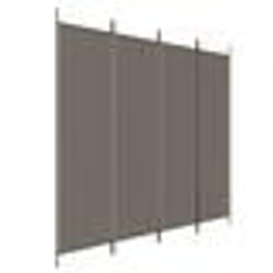 vidaXL Cloison de séparation 4 panneaux Anthracite 200x200 cm Tissu