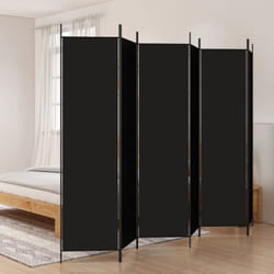 Vidaxl - Cloison de séparation 6 panneaux Noir 300x200 cm Tissu