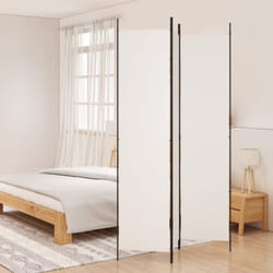 Vidaxl - Cloison de séparation 3 panneaux Blanc 150x220 cm Tissu