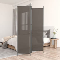 Vidaxl - Cloison de séparation 3 panneaux Anthracite 150x220 cm Tissu