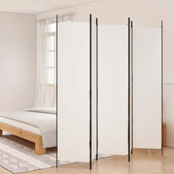 Vidaxl - Cloison de séparation 5 panneaux Blanc 250x220 cm Tissu