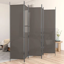 Vidaxl - Cloison de séparation 5 panneaux Anthracite 250x220 cm Tissu