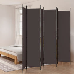 Vidaxl - Cloison de séparation 6 panneaux Marron 300x220 cm Tissu