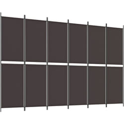 Vidaxl - Cloison de séparation 6 panneaux Marron 300x200 cm Tissu