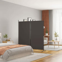 Vidaxl - Cloison de séparation 2 panneaux Marron 175x180 cm Tissu