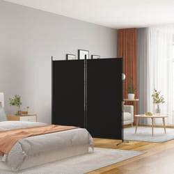 Vidaxl - Cloison de séparation 2 panneaux Noir 175x180 cm Tissu