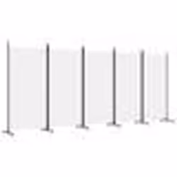 vidaXL Cloison de séparation 5 panneaux Blanc 433x180 cm Tissu