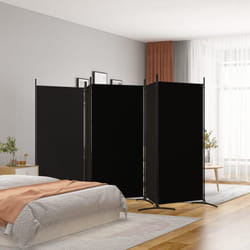 Vidaxl - Cloison de séparation 5 panneaux Noir 433x180 cm Tissu