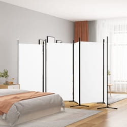 Vidaxl - Cloison de séparation 6 panneaux Blanc 520x180 cm Tissu