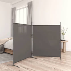 Vidaxl - Cloison de séparation 2 panneaux Anthracite 348x180 cm Tissu