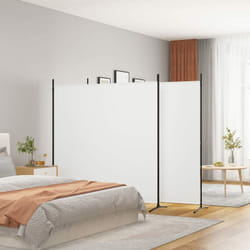 Vidaxl - Cloison de séparation 3 panneaux Blanc 525x180 cm Tissu
