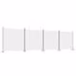 vidaXL Cloison de séparation 4 panneaux Blanc 698x180 cm Tissu