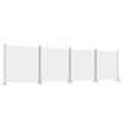 vidaXL Cloison de séparation 4 panneaux Blanc 698x180 cm Tissu