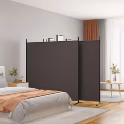 vidaXL Cloison de séparation 4 panneaux Marron 698x180 cm Tissu