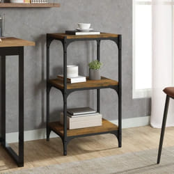 vidaXL Bibliothèque Chêne fumé 40x33x70,5cm Bois d'ingénierie et acier