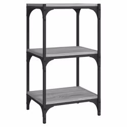 VidaXL 819310, Gris, Chêne, Acier, Bois, 400 mm, 330 mm, 705 mm