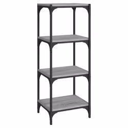 VidaXL 819315, Gris, Chêne, Acier, Bois, 400 mm, 330 mm, 1000 mm